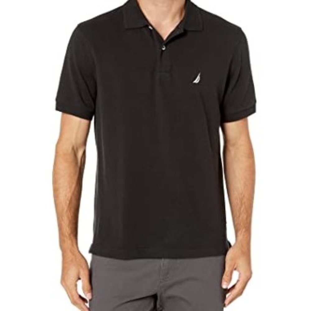 Nautica True Deck Golf Polo Shirt Black Medium